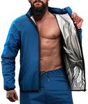 RDX Sauna Suit, Full Body Heat Sweat Suit, REACH OEKO TEX 100 CERTIFIED, Anti Rip Long Sleeves Tracksuit Boxing MMA Slimming Gym Fitness Running Workout Zipper Jacket, Top Bottom Men Women