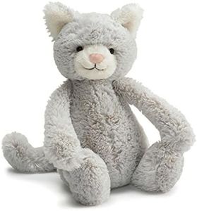 Jellycat Bashful Grey Kitty, Medium, 12 inches