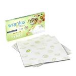 WRAPLUS "REDEFINING FOOD WRAPPING " Premium Multi-Purpose Food Wrapping Paper Sheets I Food Wrapping Paper Sheets I roti Wrapping Paper Sheet I roti wrap Sheets I 10x10 Inches I 60 Sheets