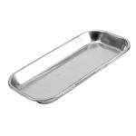 Tbest Stainless Steel Surgical Tray, 1pc Dental 201 Stainless Steel Medical Instrument Tray Useful Tool for Clinic Lab Clinic Tray Aesthetic Salon Supplies