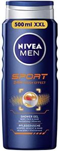 Gel de ducha Nivea Men para cuerpo, cara y cabello, botella deportiva, paquete de 3 (3 x 500 ml)