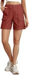 Lepunuo Cargo Shorts for Women Casual Baggy Cargos Baggy Stretch Shorts Trendy Streetwear Tomato Red