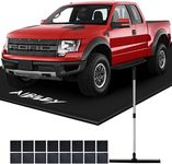 AIBILEY Garage Floor Mats for Under Car,Non-Slip Garage Flooring Parking Rugs,Heavy Duty Waterproof PVC Rubber Containment Mat,Protect from Snow,Oil,Ice,Rain,Muds,with Telescoping Squeegee,8'6"x22'