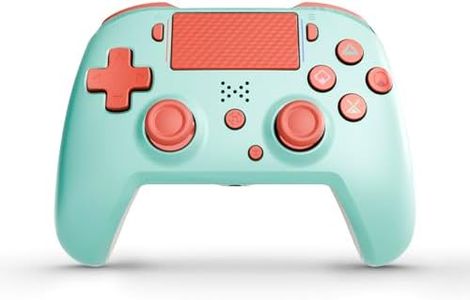 Jersonn Wireless Controller Compatible with PS4/Pro/Slim/PC, with Dual Vibration, 1200mAh Battery, 6-Axis Motion Sensor, Built-in Speaker & 3.5mm Headphone Jack, Charging Cable (Green)