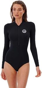 Rip Curl Womens Classic Surfsuit Rash Vest, Black, Large US