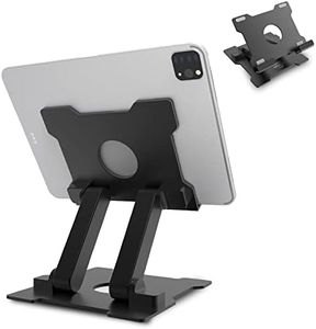 KABCON Tablet Stand,Adjustable Drawing Tablet Holder Eye-Level Aluminum Solid Tablet Stand Holder for Desk Portable Monitor, Stand for iPad Pro 9.7 10.5 Air Mini,Microsoft Surface Pro,Tab-Up to 15''