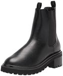 The Drop Women's Saviah Chunky Sole Pull-On Chelsea Boot, Black, 7.5