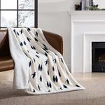 Eddie Bauer Ultra-Plush Collection Throw Blanket-Reversible Sherpa Fleece Cover, Soft & Cozy, Perfect for Bed or Couch, Emperor Penguin (223875)