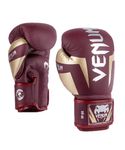 Venum, Elite Boxing Gloves, Unisex Adult, 12 Oz, Burgundy/Gold