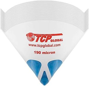 TCP Global 50 Pack of Paint Strainers with Fine 190 Micron Filter Tips - Premium Pure Blue Ultra-Flow Blue Nylon Mesh - Cone Paint Filter Screen