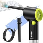 Svinkal Compressed air Duster Electric, Computer air Blower Gun, air Blower for Computer Keyboard, Cordless air Duster, for Cleaning Camera Toys Greenery Computer Keyboard, etc（Brushless Motor）