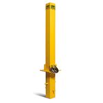 Maypole Heavy Duty Fold Down Security Post Concrete Set Type Driveways, Carports, Garages, Yellow