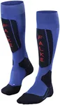 FALKE Men's SK5 Ski Socks, Silk, Knee High, Ultra Light Cushion, Breathable Quick Dry, Winter Athletic Sock, Blue (Olympic 6940), 10.5-11.5, 1 Pair