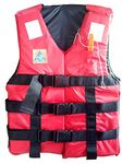 Ship Safety Life Jacket for Unisex Adults Weight Capacity Up to 70 Kg, Red