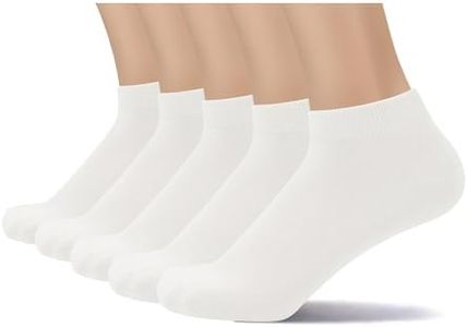 SERISIMPLE Thin Viscose Bamboo Low Cut Ankle Socks Men Thin Breathable Sock Comfort Cool Softy Sock 5 Paris(Large, White)