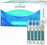 Saline Solution 0.9% Isotonic Sodium Chloride NaCl - Inhalation Saline Solution - 50 x 5 ml Unit Dose Vials, by SYMPHAR