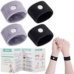 2 Pairs Car Motion Sickness Wristbands Acupressure Nausea Relief Band for Morning Sickness Sea Travel