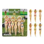 KOFULL Colored Golf Tees, 3 inch Golf Practice Novelty Tees, White Elephant Stocking Stuffer Gifts for Golfer Fun Gift, 6 Pcs, Golf Tee Mix