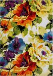 Ladole Rugs Contemporary Painting Flowers Style Made by Machine Area Rug Carpet in Multicolor, 7x10 (6'5" x 9'5", 200cm x 290cm)