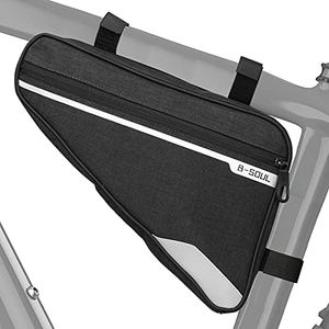 Bolsa para cuadro triangular de bicicleta, bolsa para manillar de bicicleta reflectante e impermeable, bolsa para tubo de bicicleta para dinero, teléfono, herramienta de reparación (1,5 l)