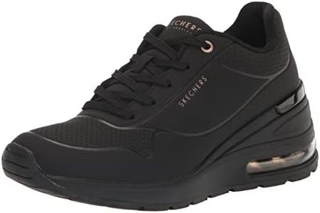 Skechers Womens Million Air Elevated Air, Black, 11