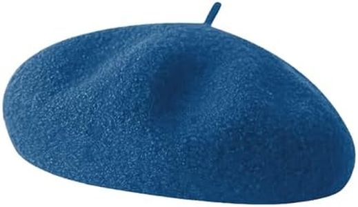 Wool Berets for Women - Classic French Beret Hats for Women and Kids, Solid Color Artist Style - Peacock Blue Beret