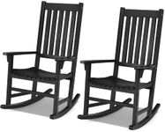 Tangkula Acacia Wood Porch Rocking 