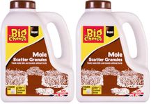 The Big Cheese Mole Scatter Granules - 2.5kg, Natural/Biodegradable Effective Mole Deterrent Harmless to Animals and the Environment Treat Gardens up to 250sq m. Ready-To-Use (Pack of 2)