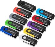 DataOcean 10 Pack 32GB USB 2.0 Flash Drive Memory Stick Thumb Drives (10 Mixed Colors)