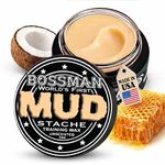Bossman MUDstache - Mustache Training Wax, Lasts 24hrs, Unscented, No Tint. Tame, Train and Style
