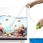 Luigi's Fish Tank Cleaner - Gravel Pump Vacuum for Aquarium - Hand Siphon Hose to Remove and Change Water or Sand in Minutes - Aquarium Cleaning Tools