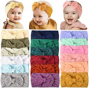 Prohouse 18PCS Baby Nylon Headbands Hairbands Hair Bow Elastics for Baby Girls Newborn Infant Toddlers Kids