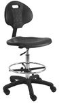 BenchPro Deluxe Polyurethane Chair with 18” Adjustable Footring and Heavy Nylon Base, 21"-31" Height Adjustment, 450 lbs Capacity