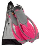 U.S. Divers Aqua Lung Wave Snorkeling Swim Fin, Pink, Medium/X-Large