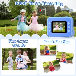 Hangrui Kids Instant Print Camera – Blue, Portable Photo Printer