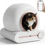 Venkillian Automatic Self Cleaning Cat Litter Box: App Remote Control 65L Large Capacity Cat Litter Tray 9L Sealed Waste Bin Odour Control Low Noise for Multi-Cat Homes Flats and Apartments