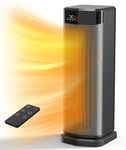 OMISOON Heater, 2000W PTC Electric Heater with 4 Modes, ECO Mode, Thermostat, 90° Oscillation, 24H Timer, Silent Fan Heater, Remote Control, Overheating & Tip-Over Protection for Home