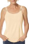 Amoena Women's Valetta Pocketed Camisole W/Built in Shelf Bra Nude, Nude, 12