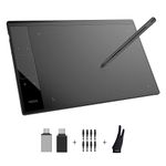 VEIKK A30 Drawing Tablet 10x6 inch Working Area Battery-Free Stylus with Graphic Pen Tablet with a Gesture Touch Pad and 4 hotkeys (8192 Levels Pressure Sensitivity)