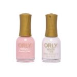 ORLY Rose-Coloured Glasses & White Tips Nail Polish Duo | Classic French Manicure Essentials | Sheer Rose-Pink & Bright White Creme (18ml x 2)