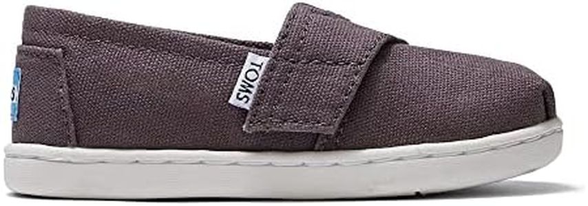 TOMS Classic Canvas Tiny Slip On Shoes, Size 11, Gray