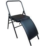 Streetup India® Iyengar Yoga Chair with Lumbar Back Support Backless/Meditation Chair for Yoga (Leather Cushion Cover)