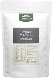 Everyday Superfood Organic Chia Seeds 400g, Premium Whole Black Chia Seed Great Ingredient for Weight Loss Diets