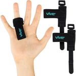 Vive Trigger Finger Splint - Support Brace for Middle, Ring, Index, Thumb and Pinky - Straightening Curved, Bent, Locked and Stenosing Tenosynovitis Hands (2)