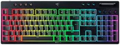 Razer BlackWidow V4 Low-profile HyperSpeed - Wireless Low-profile Mechanical Gaming Keyboard - HyperSpeed Wireless & BT - Multi Roller & 11 Control Buttons - Orange Switches QWERTY UK-Layout