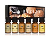 P&J Trading Bakery Set of 6 Premium Grade Fragrance Oils - Pumpkin Pie, Cupcake, Sugar Cookies, Coffee Cake, Snickerdoodle, Gingerbread - 10ml