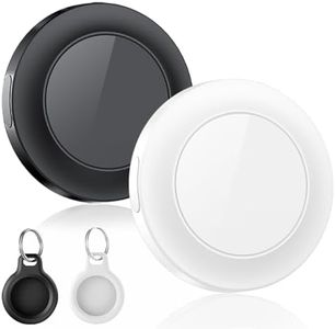 Air Tracker Tags-2 Pack, Item Locator Compatible With Apple (IOS Only) Replaceable Battery, Item Finder For Keys,Luggage,Suitcase etc, IP67 Waterproof Smart Tracker Air Trackers with Holder Keychain