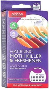 5x Acana 2675-1 Hanging Moth Killer and Lavender Freshener - White (Pack of 4)