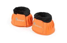 Shires ARMA Fleece Topped Overreach Boots-Orange Cob