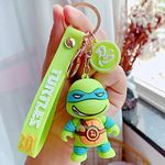 Arkanum Teenage Mutant ninja Turtles Leo Charm Keychain (Leonardo) | Silicone